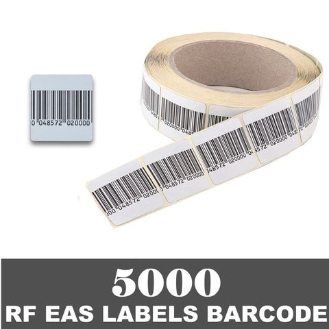 5000 RF 8.2Mhz Paper Security Labels 1.5 inch (4x4) BC Value Package