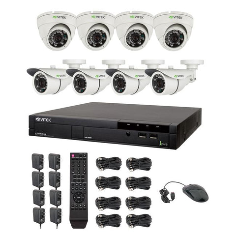 Vitek® Complete 8CH 960H DVR 960H CCTV Digital Surveillance Security Camera System