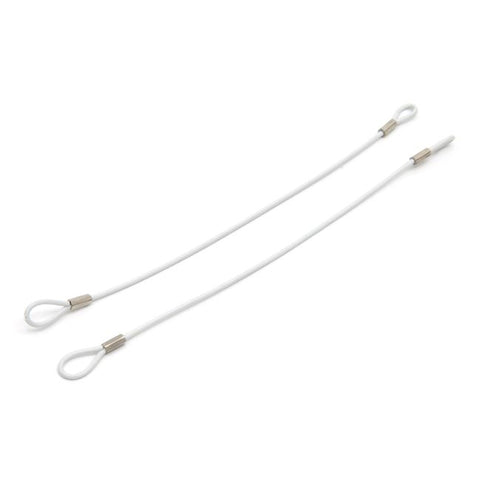 Security Lanyard Double Loop with Plastic Cover White