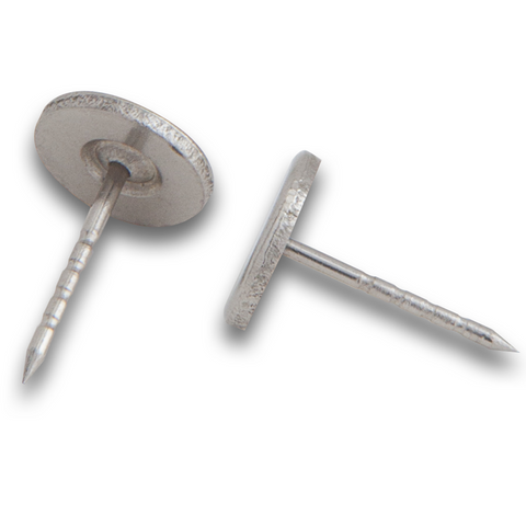 Flat Head Metal Pin Tack 19mm Grooved